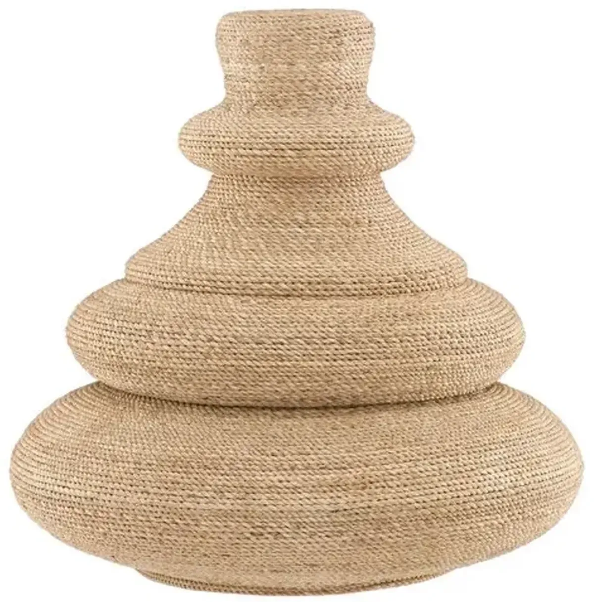 Rope Jaru Jaru Vessel - Natural - Currey & Company - Brown