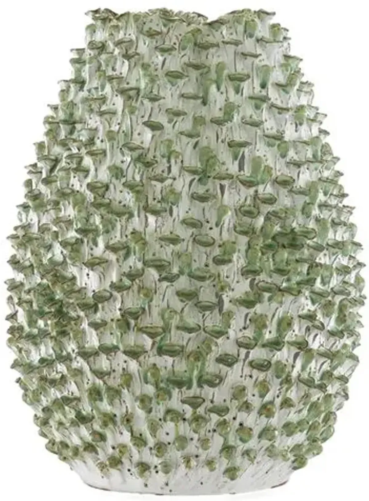 Medium Milione Milione Vase - White/Green - Currey & Company