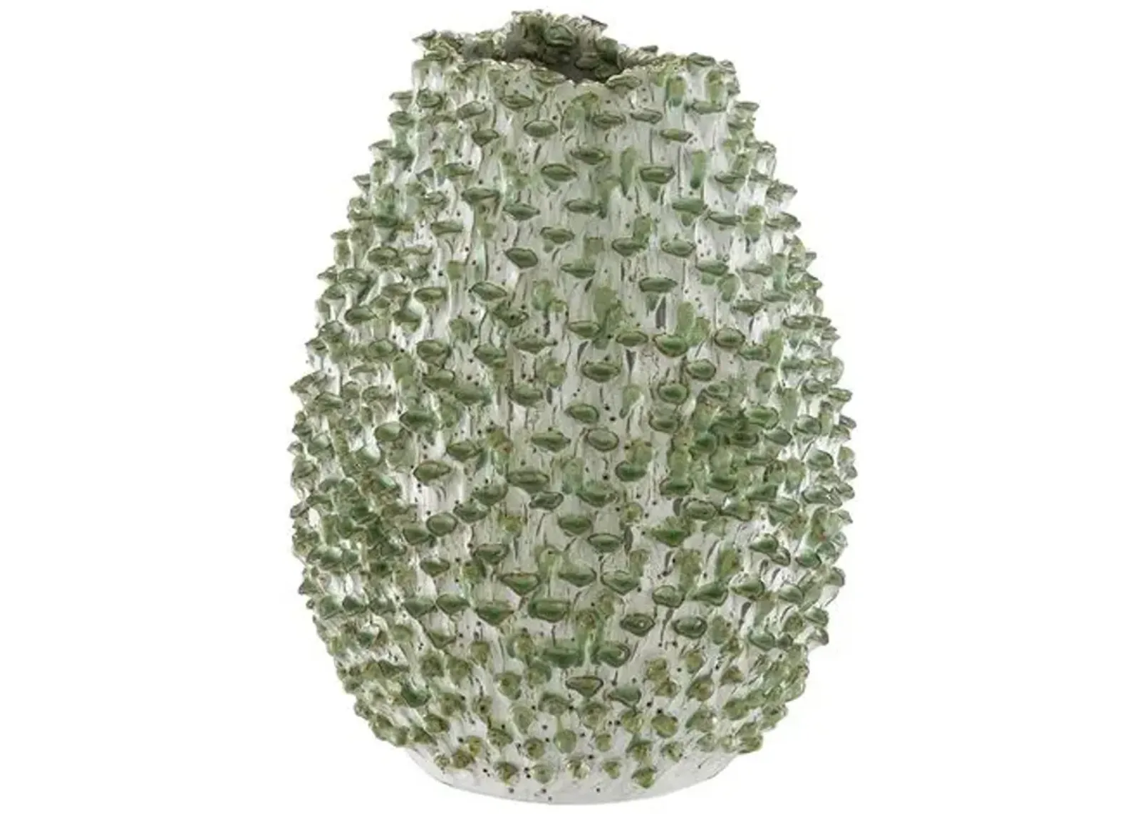 Medium Milione Milione Vase - White/Green - Currey & Company