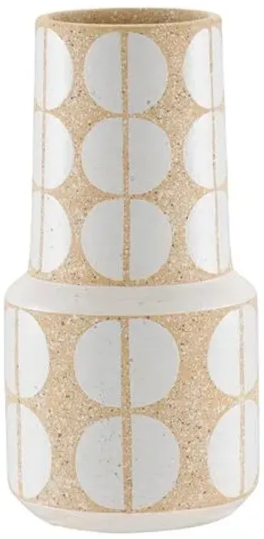 Tiered Tiered Happy 60 Vase - Speckled Khaki - Currey & Company