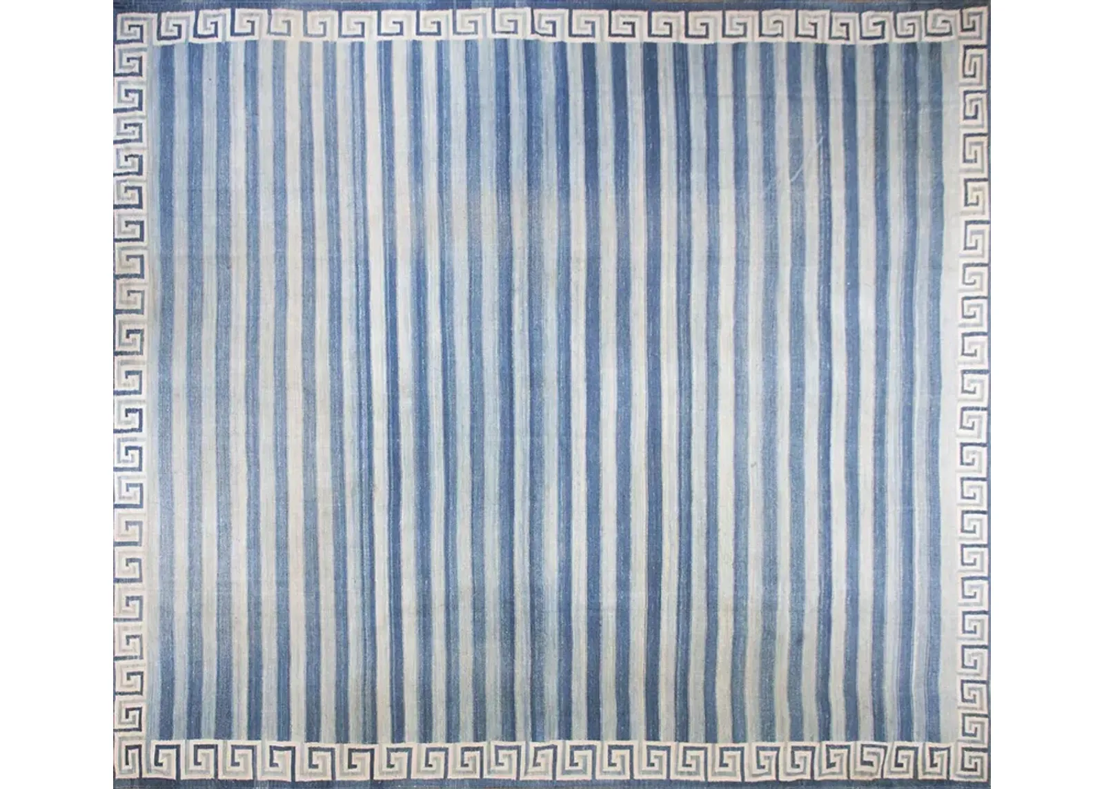 Indian Dhurrie Rug 16'2" x 14'4" - Blue - Blue