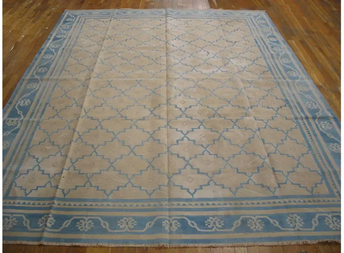 Indian Dhurrie Rug 8'0" x 10'0" - Beige - Beige