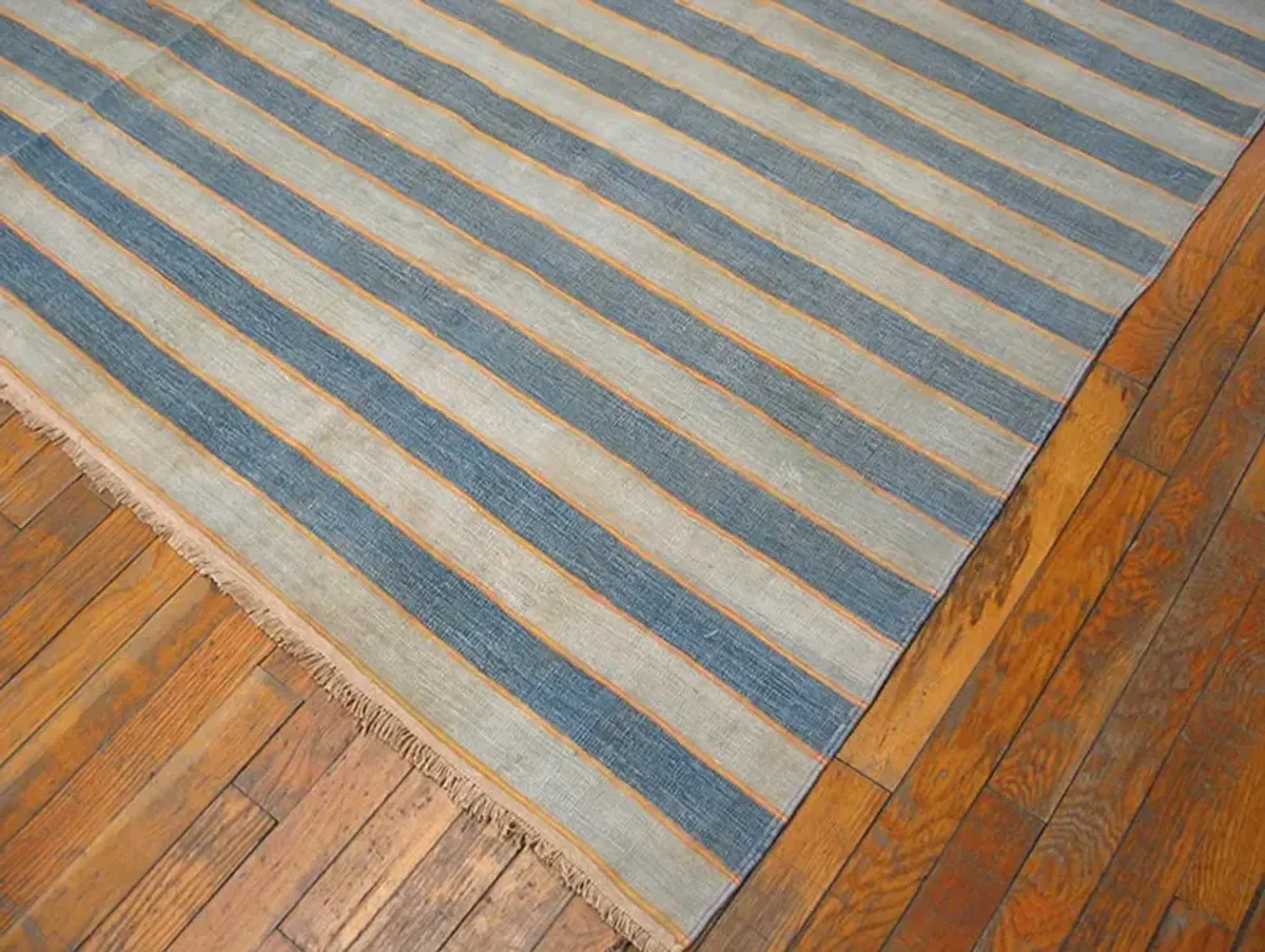 Indian Dhurrie Rug 22'0" x 17'2" - Blue - Blue