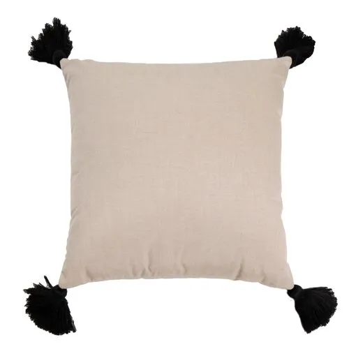 Kit Outdoor Pillow - Pebble/Black