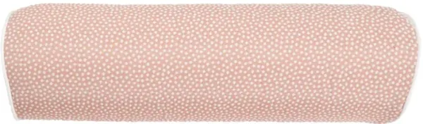 Frances 8x25 Bolster Outdoor Pillow, Blush Dots