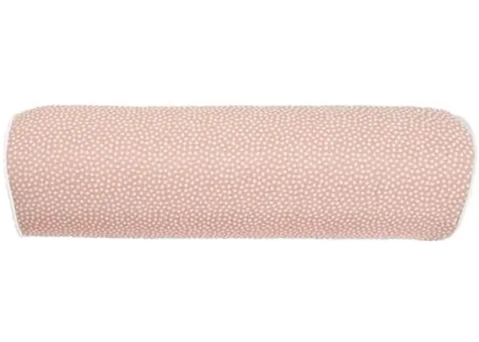 Frances 8x25 Bolster Outdoor Pillow - Blush Dots