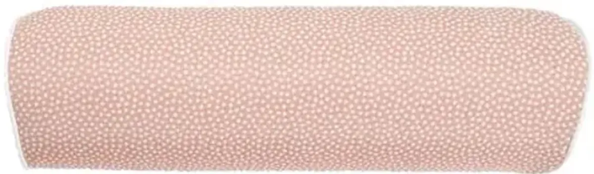 Frances 8x25 Bolster Outdoor Pillow - Blush Dots