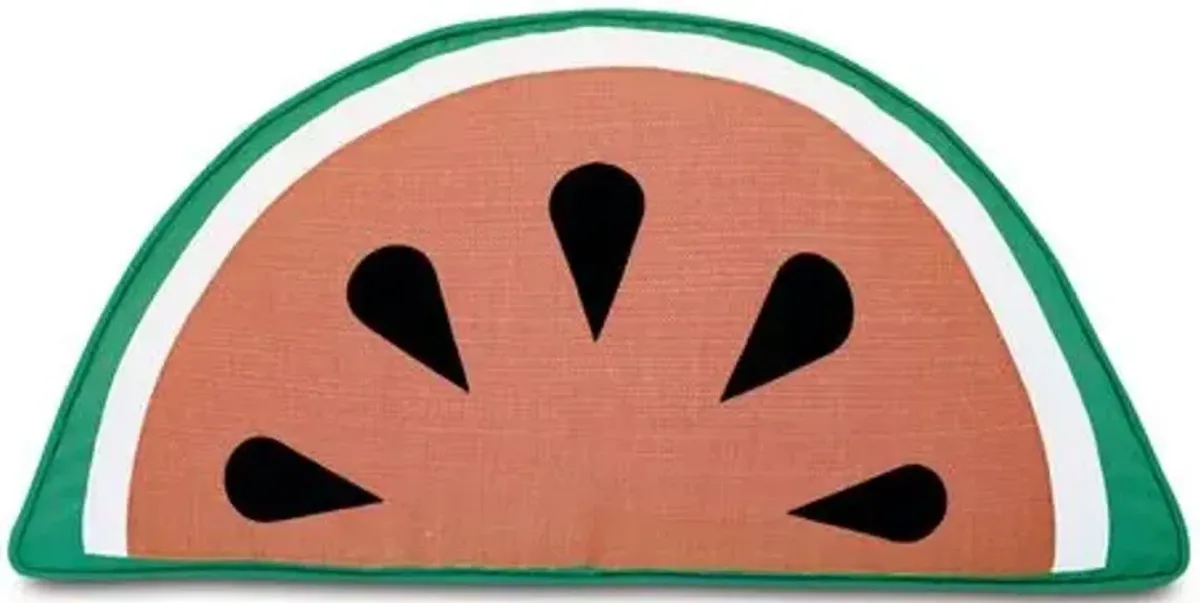 Island Watermelon Outdoor Pillow - Papaya/Jade