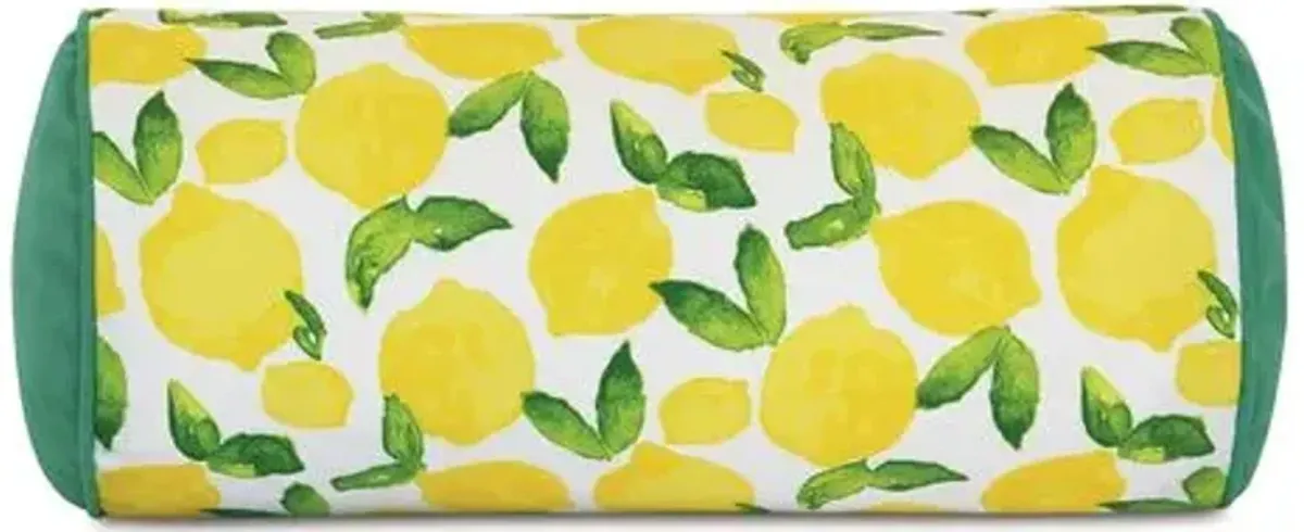 Benita Bolster Outdoor Pillow - Lemons