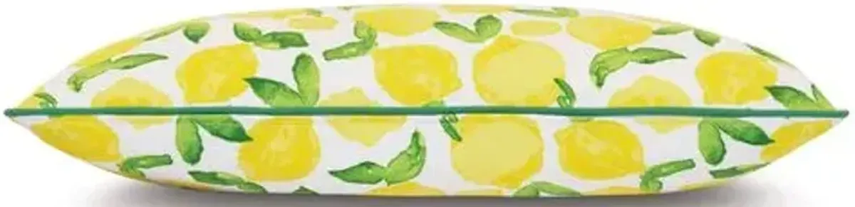 Benita Lumbar Outdoor Pillow - Lemons