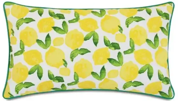 Benita Lumbar Outdoor Pillow - Lemons