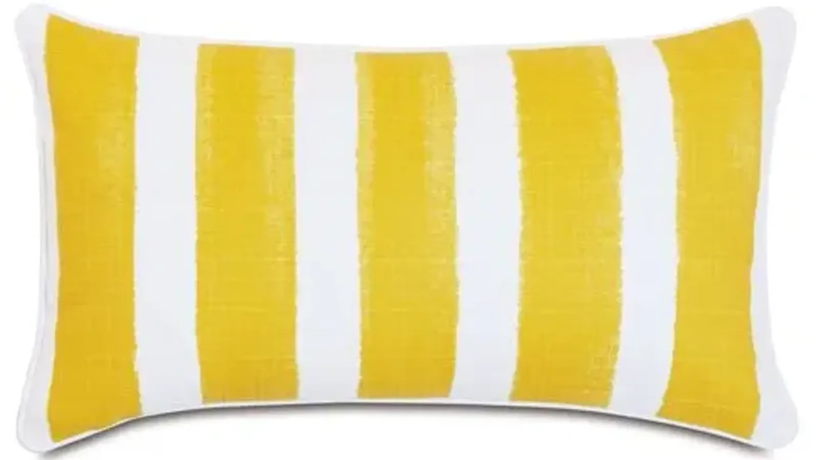 Pergola Lumbar Outdoor Pillow - Yellow/White