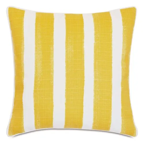 Pergola Outdoor Pillow - Yellow/White