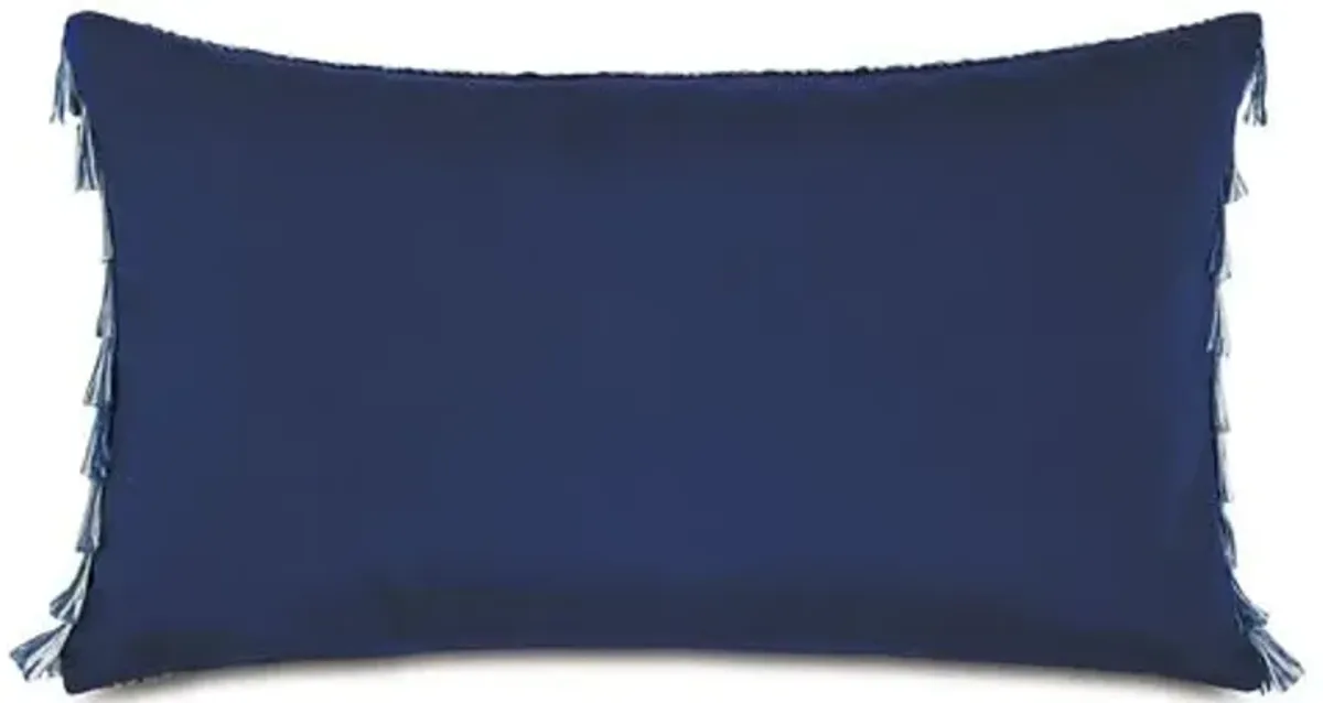 Faye Lumbar Outdoor Pillow - Sail Blue