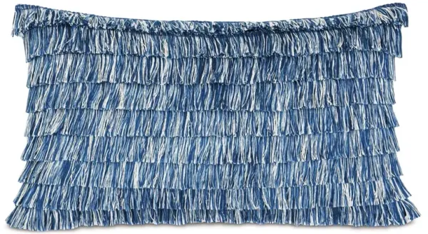 Faye Lumbar Outdoor Pillow, Sail Blue