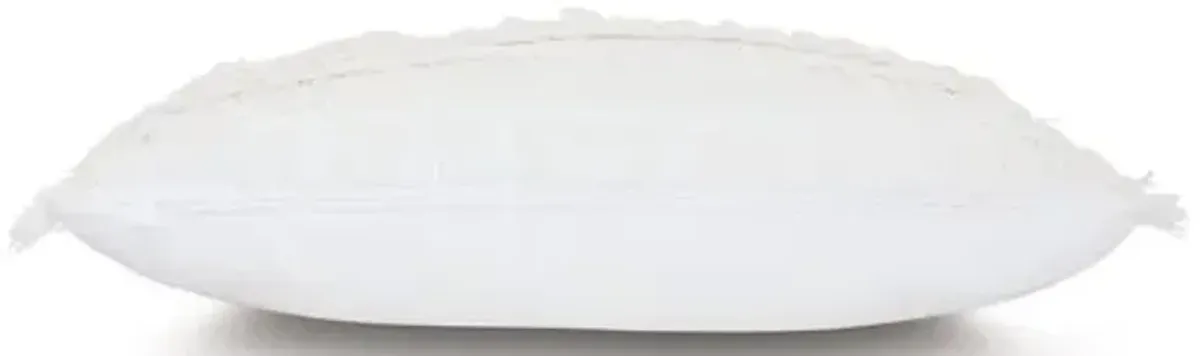 Faye Lumbar Outdoor Pillow - White