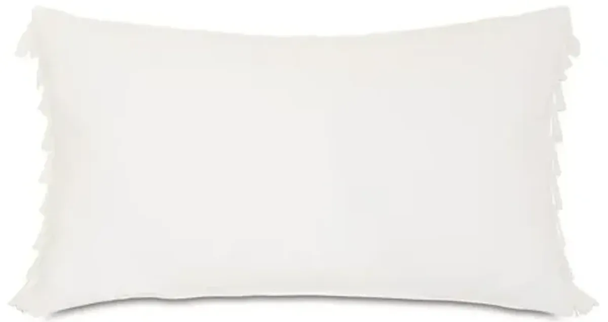 Faye Lumbar Outdoor Pillow - White