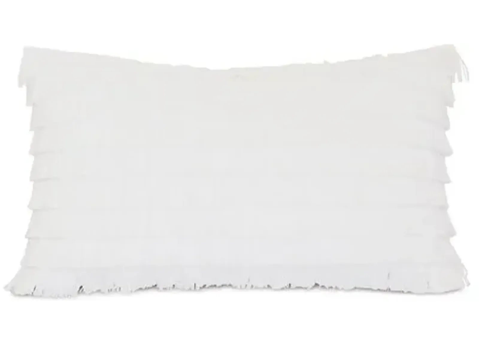 Faye Lumbar Outdoor Pillow - White