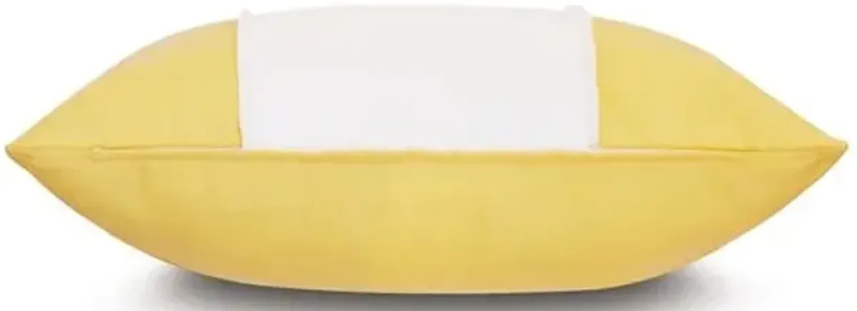 Zuri 20x20 Outdoor Pillow - Yellow/White