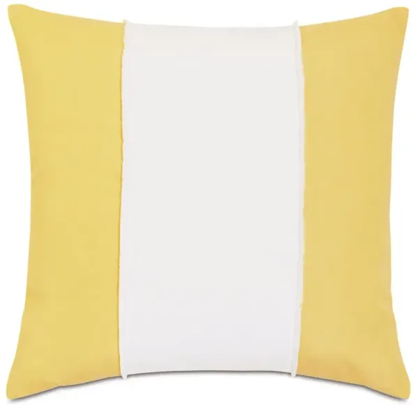 Zuri 20x20 Outdoor Pillow, Yellow/White