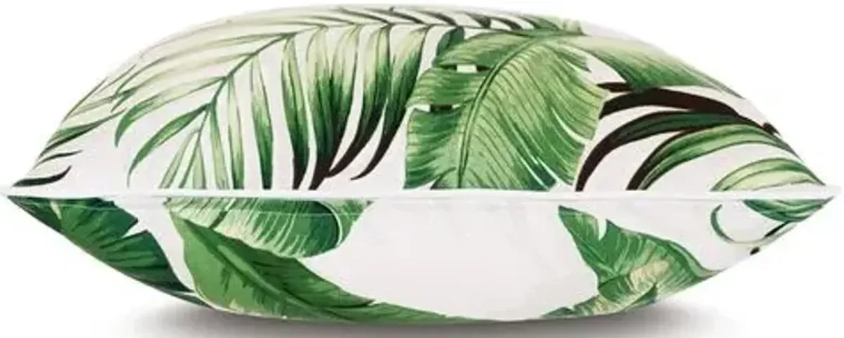 Kala 20x20 Outdoor Pillow - White Palm