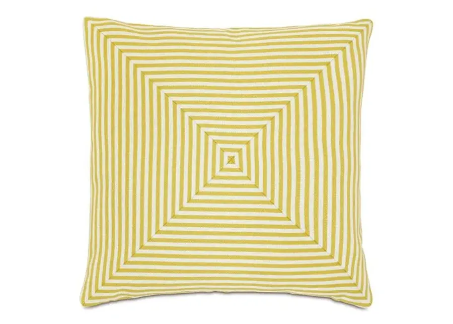 Ahoy 20x20 Outdoor Pillow - Lemon/White