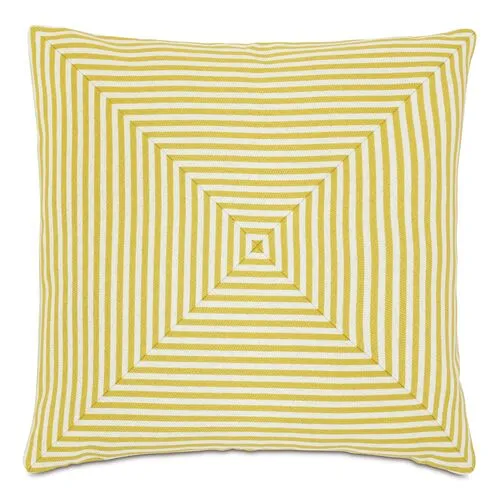 Ahoy 20x20 Outdoor Pillow - Lemon/White