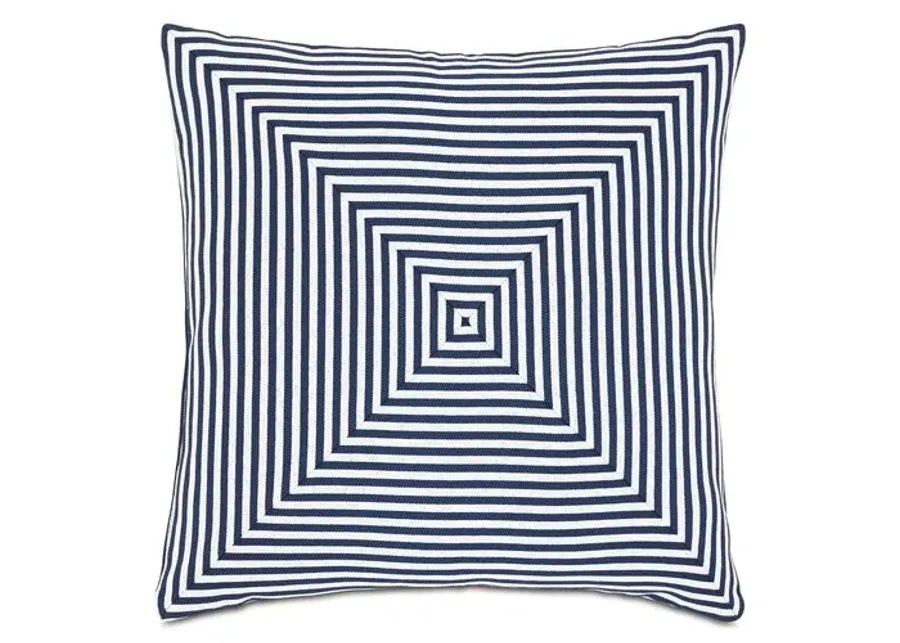 Ahoy 20x20 Outdoor Pillow - Navy/White