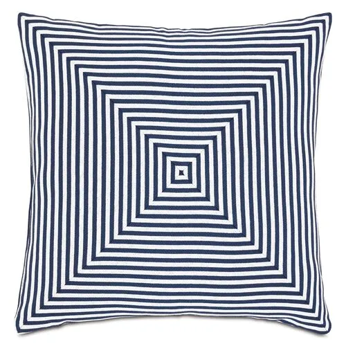 Ahoy 20x20 Outdoor Pillow - Navy/White