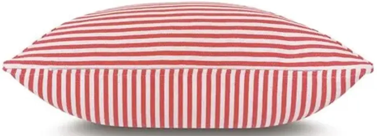 Ahoy 20x20 Outdoor Pillow - Orange/White