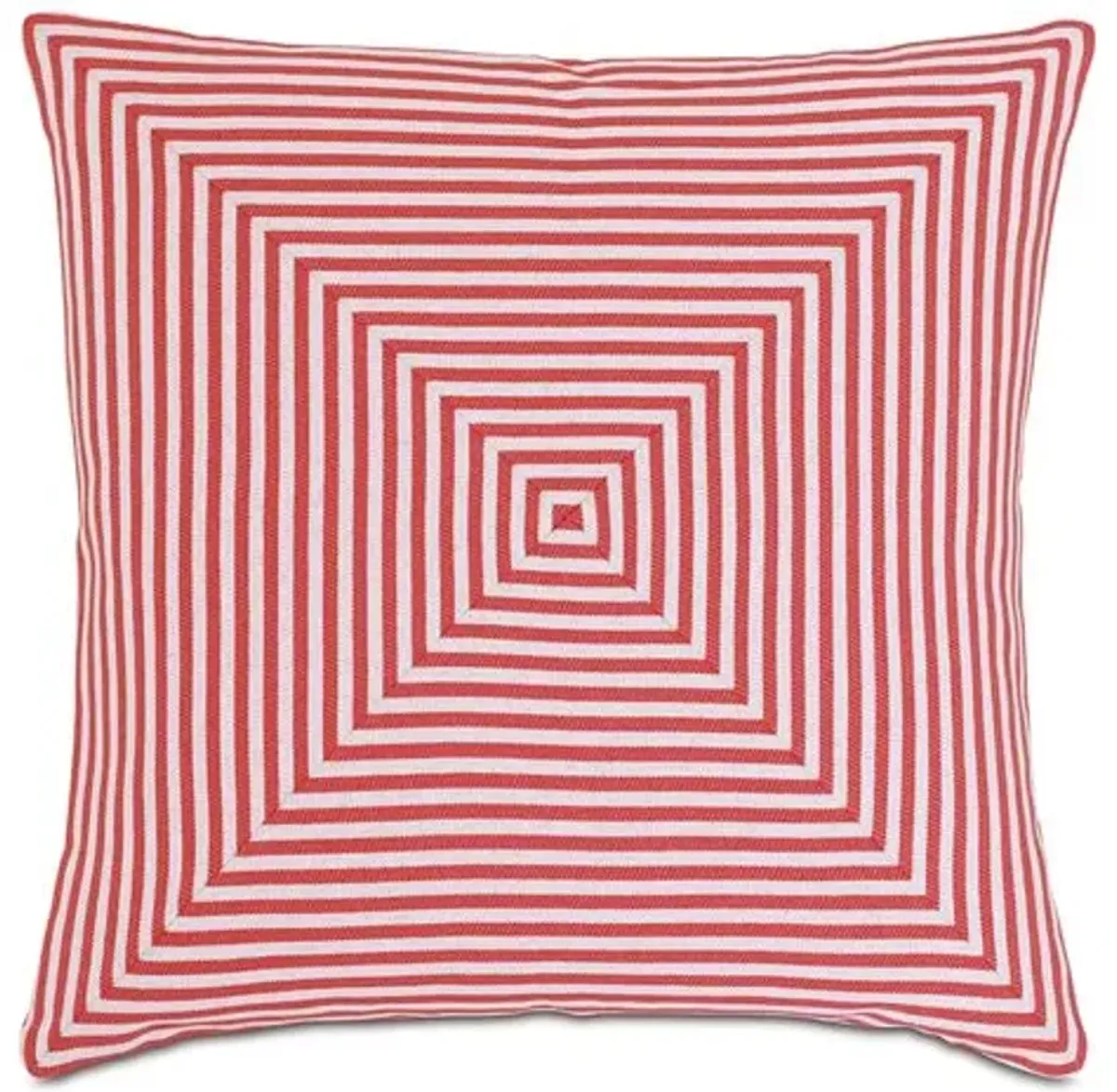 Ahoy 20x20 Outdoor Pillow - Orange/White