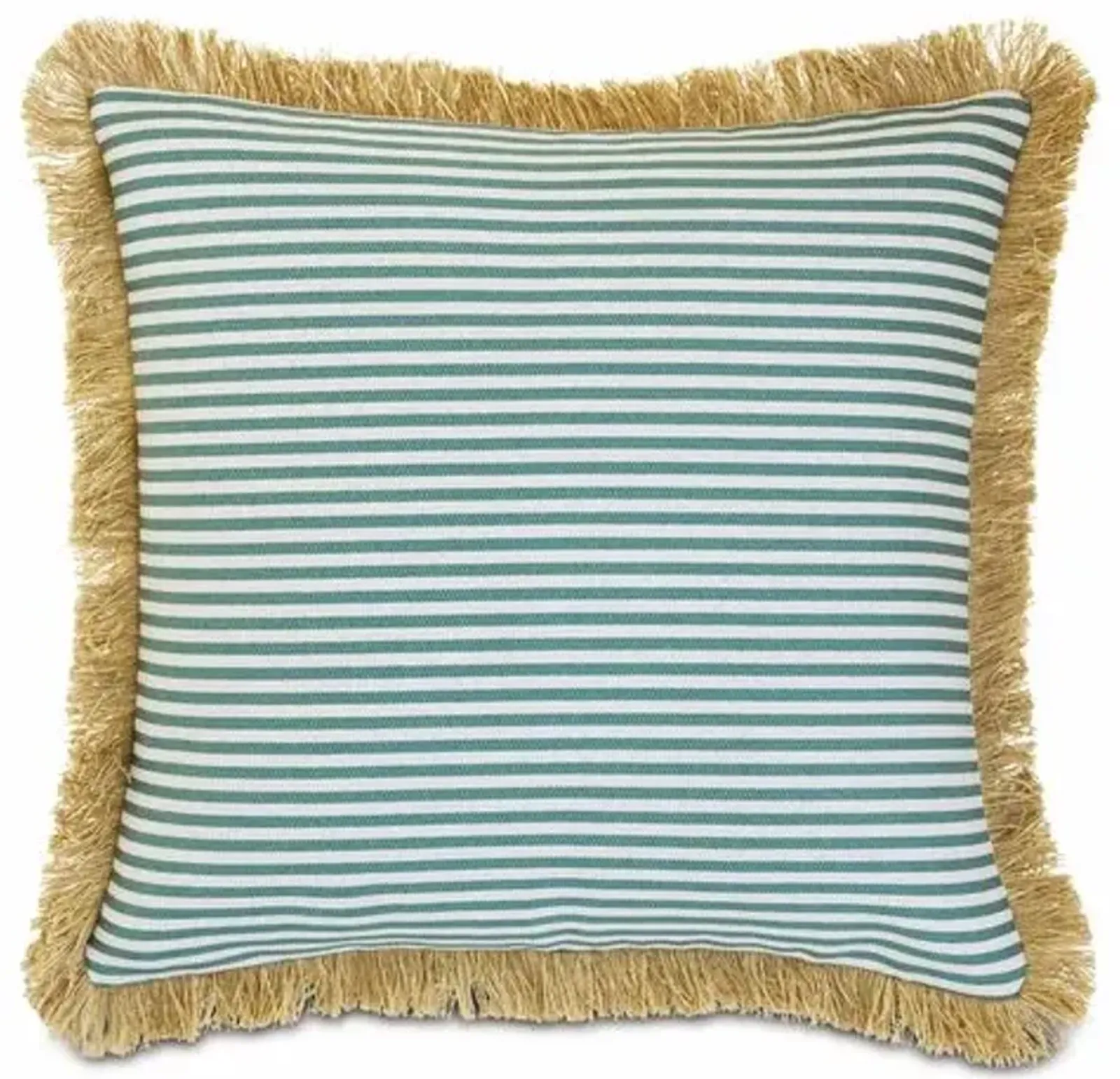 Ahoy 20x20 Outdoor Fringe Pillow - Mint/Tan