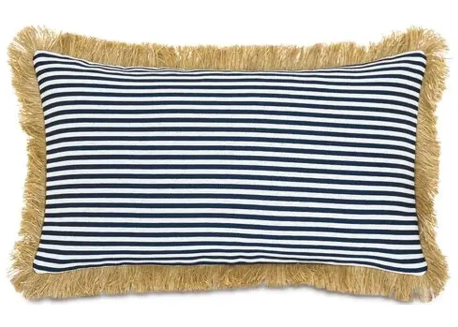 Ahoy Lumbar Outdoor Pillow - Navy/Tan