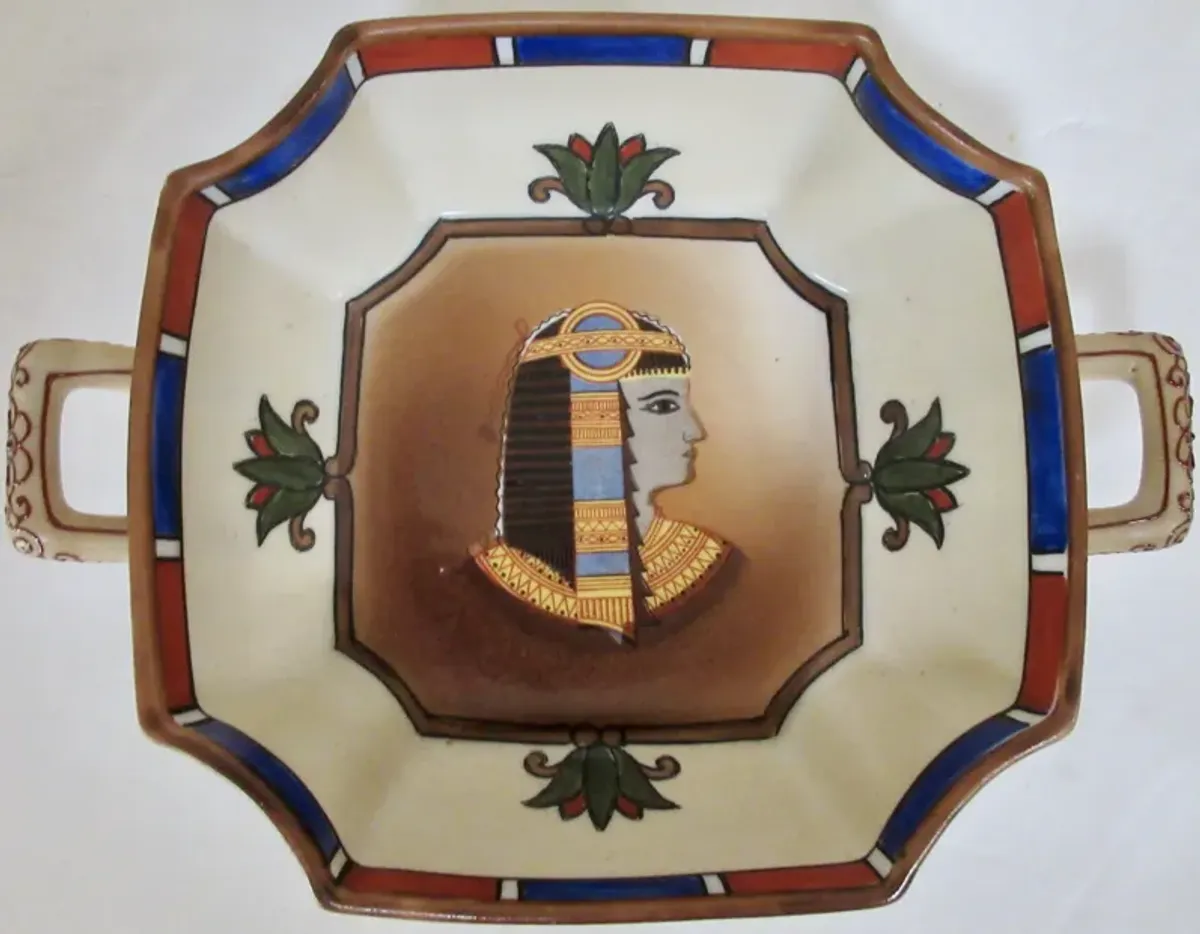 Early 1900s Egyptian Revival Bowl - The Emporium Ltd. - Blue