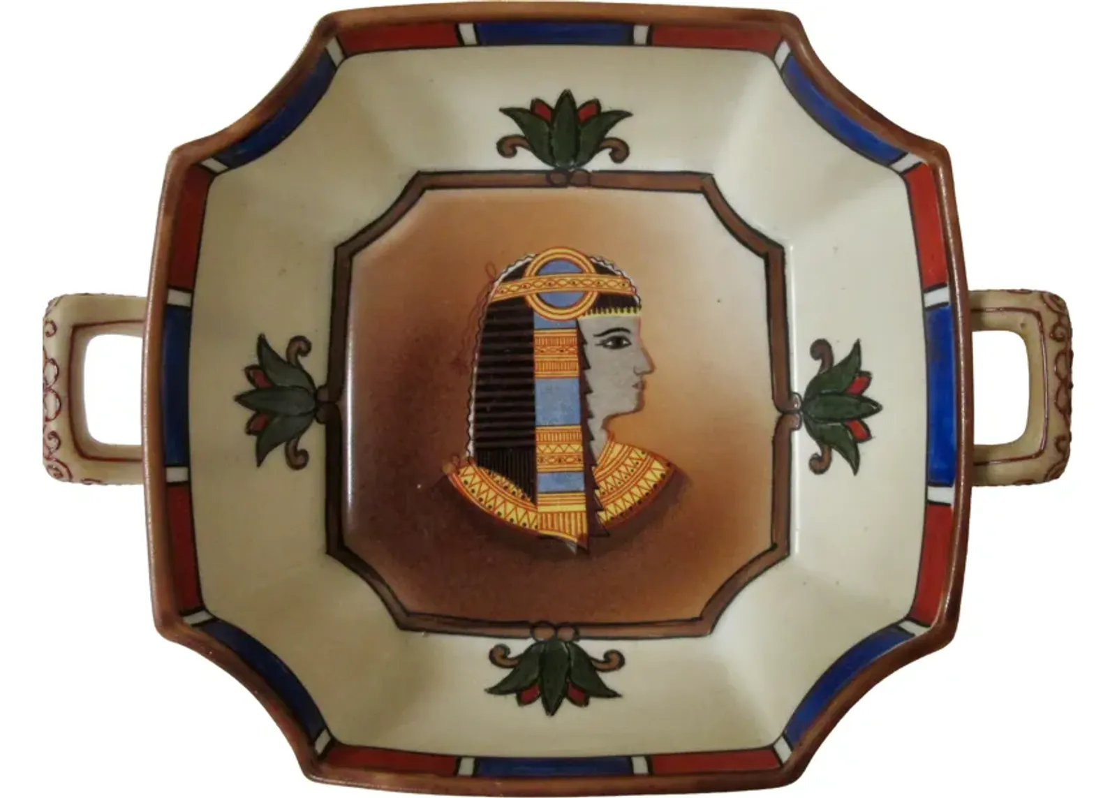 Early 1900s Egyptian Revival Bowl - The Emporium Ltd. - Blue