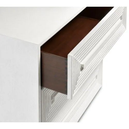 Morombe Chest - Cerused White - Currey & Company