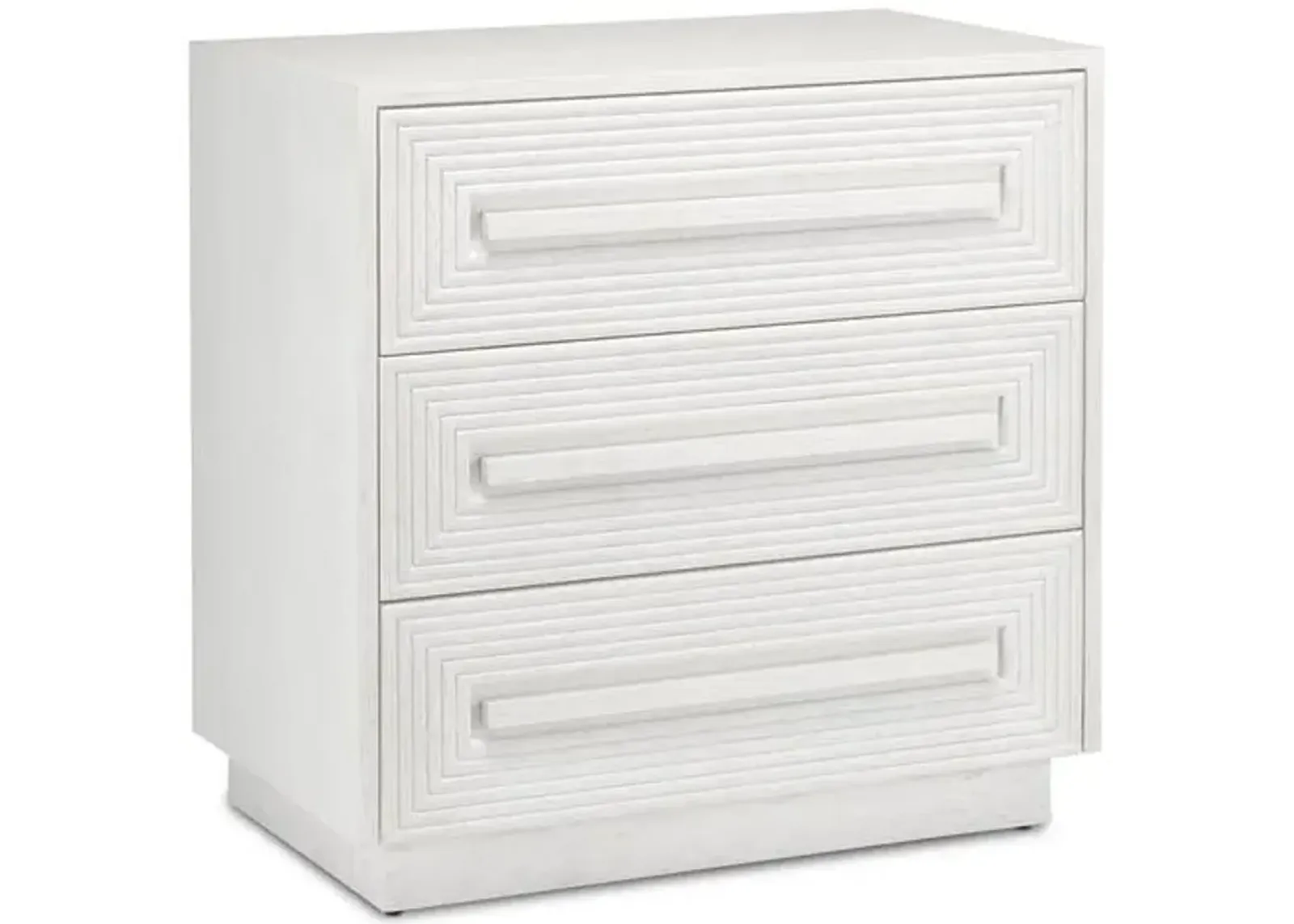 Morombe Chest - Cerused White - Currey & Company