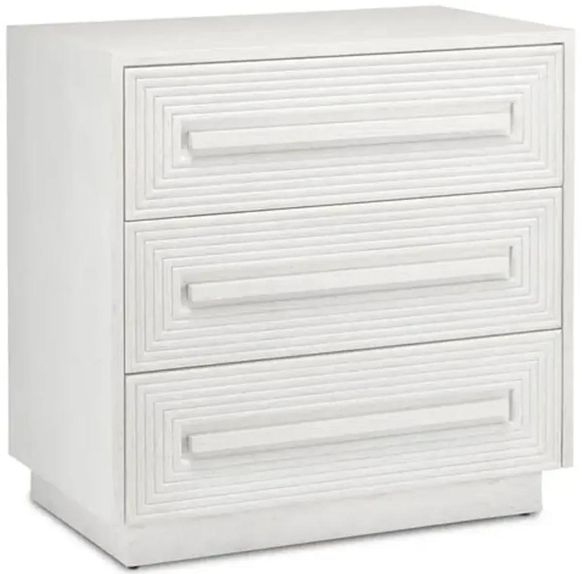 Morombe Chest - Cerused White - Currey & Company