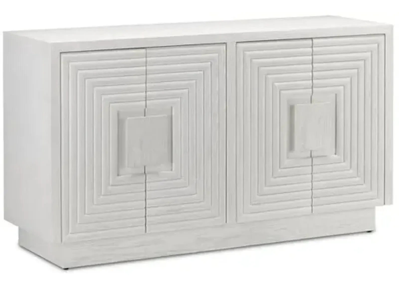 Morombe Cabinet - Cerused White - Currey & Company