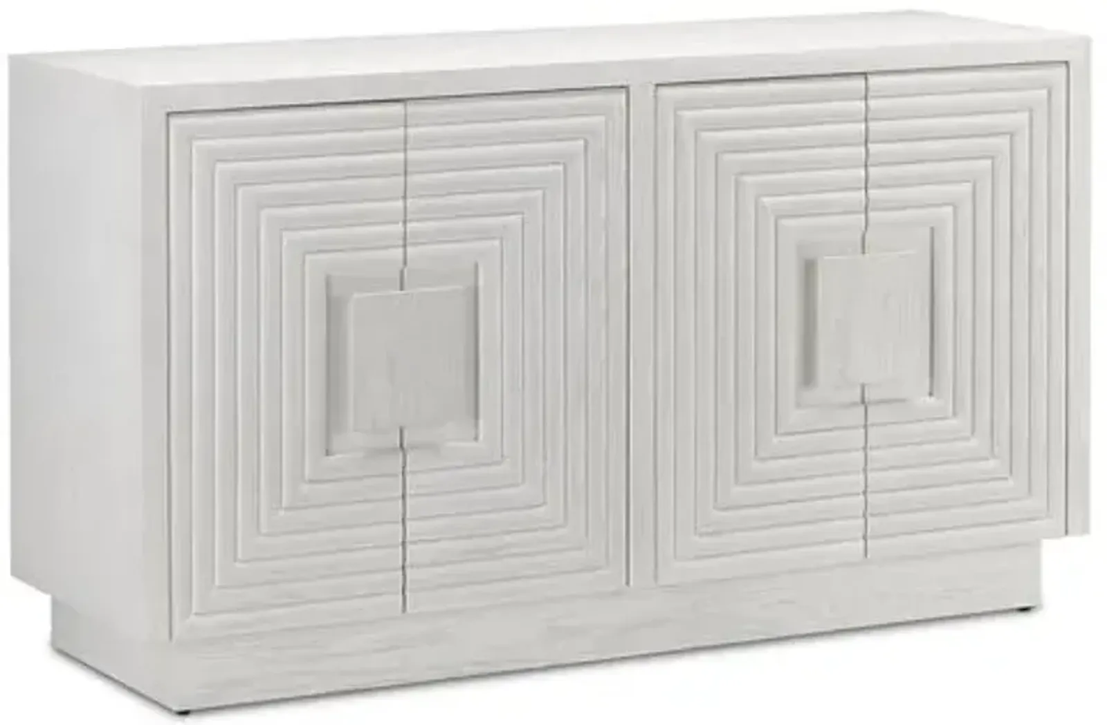 Morombe Cabinet - Cerused White - Currey & Company