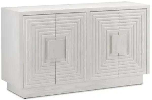 Morombe Cabinet - Cerused White - Currey & Company