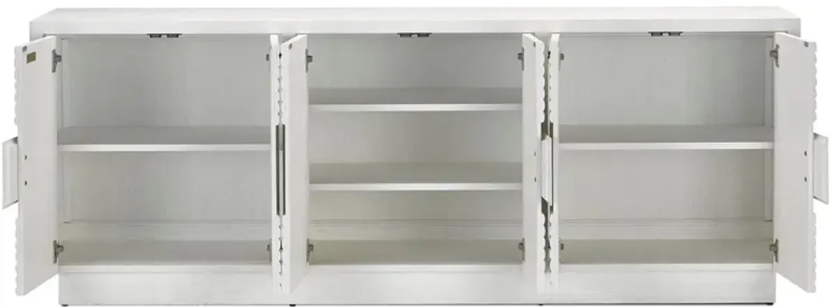 Morombe Credenza, Cerused White