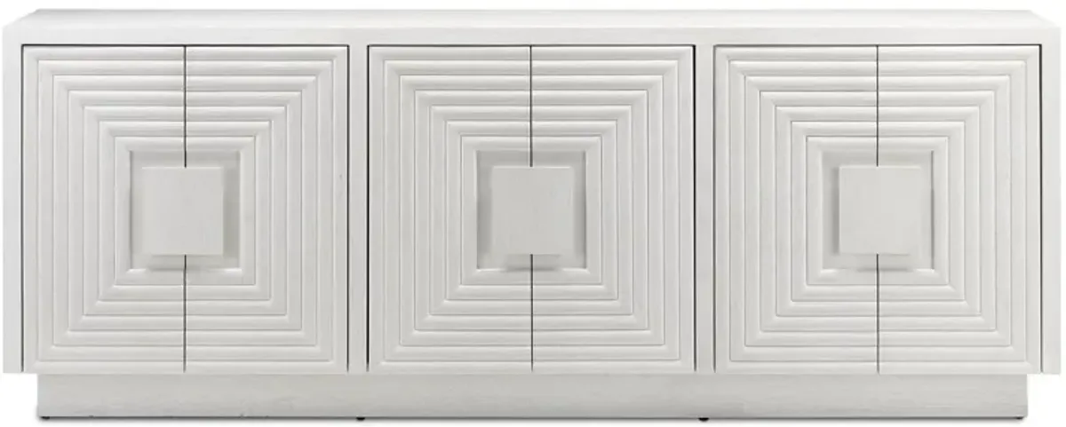 Morombe Credenza, Cerused White
