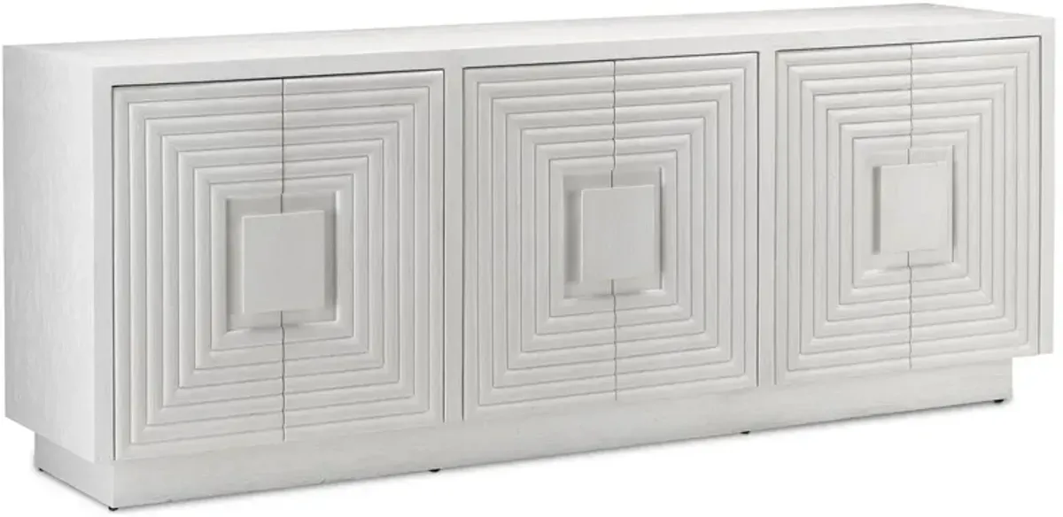 Morombe Credenza, Cerused White