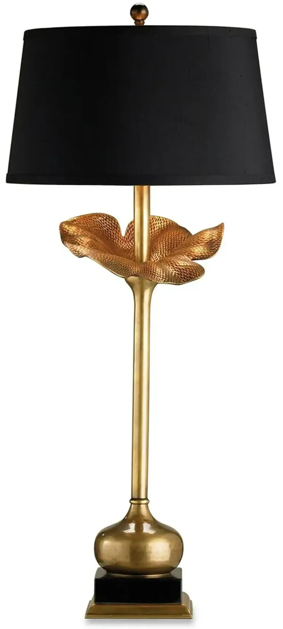 Metamorphosis Table Lamp - Black/Antique Brass - Currey & Company