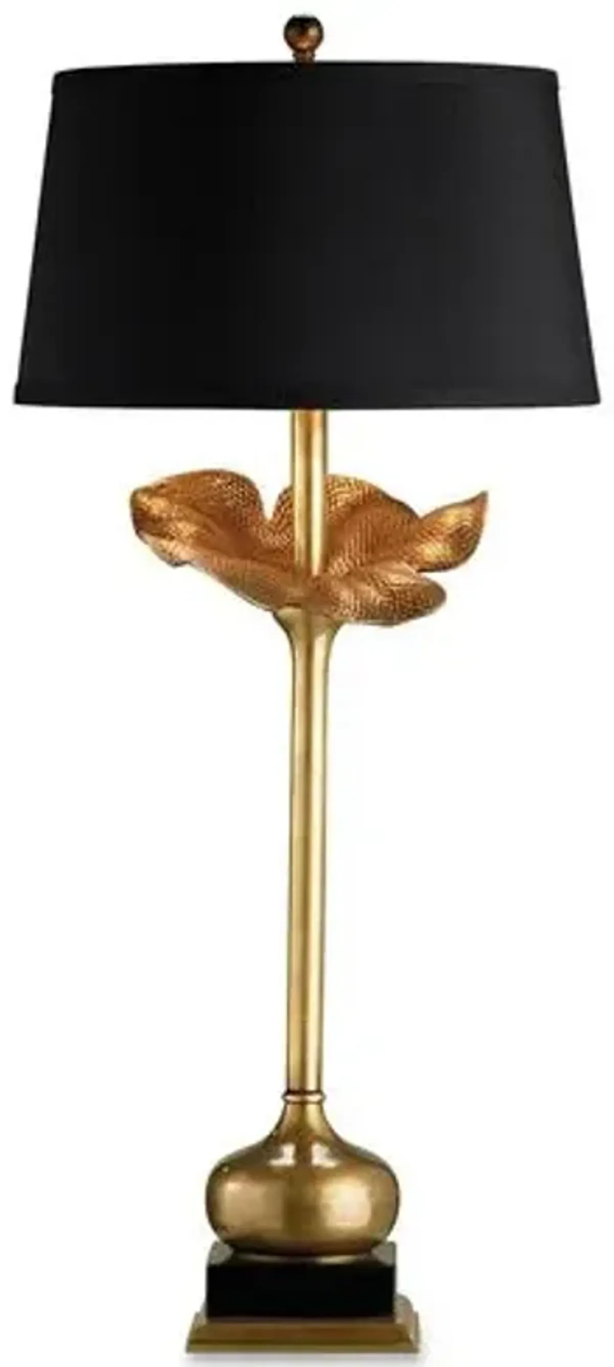 Metamorphosis Table Lamp - Black/Antique Brass - Currey & Company