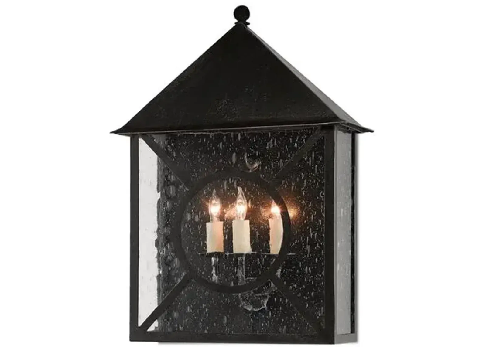 Ripley Outdoor Sconce - Midnight - Currey & Company - Black