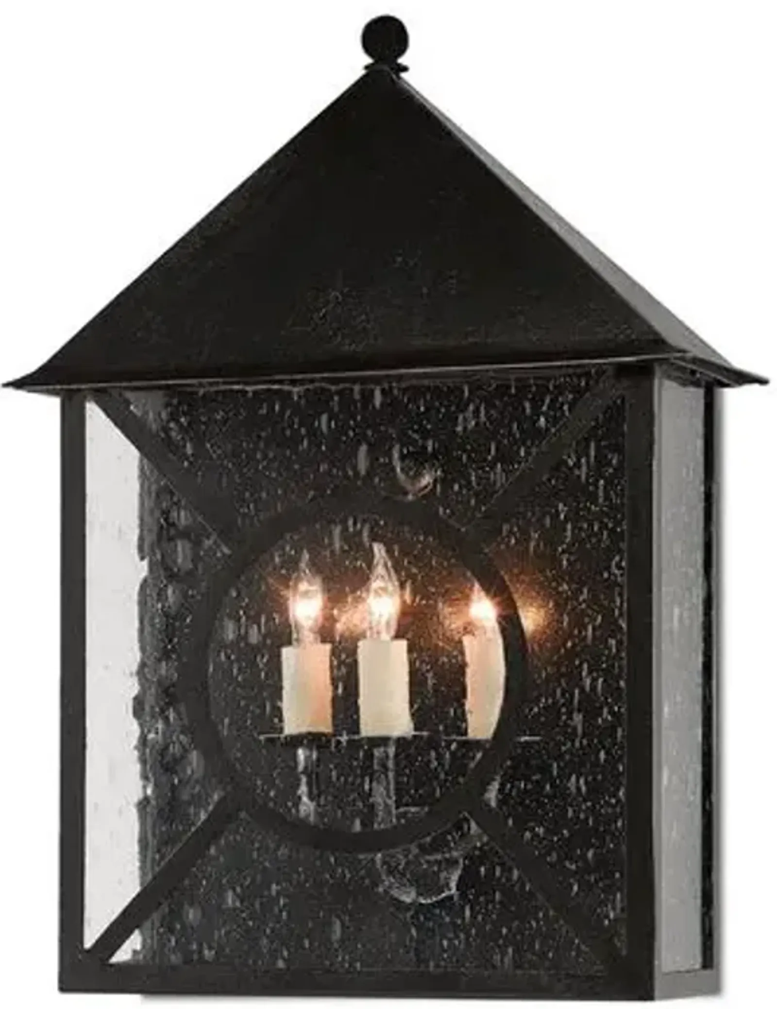 Ripley Outdoor Sconce - Midnight - Currey & Company - Black