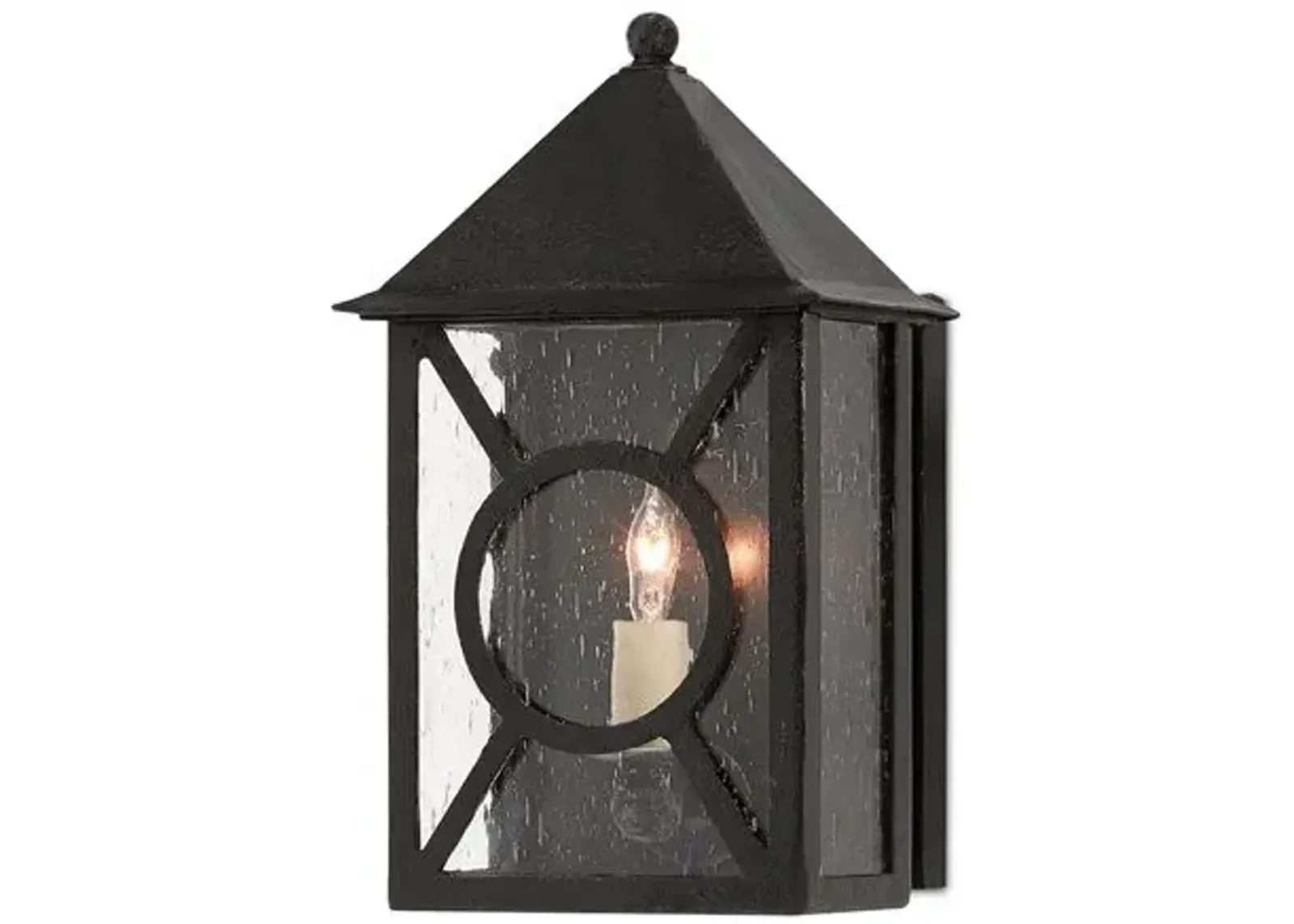 Ripley Outdoor Sconce - Midnight - Currey & Company - Black