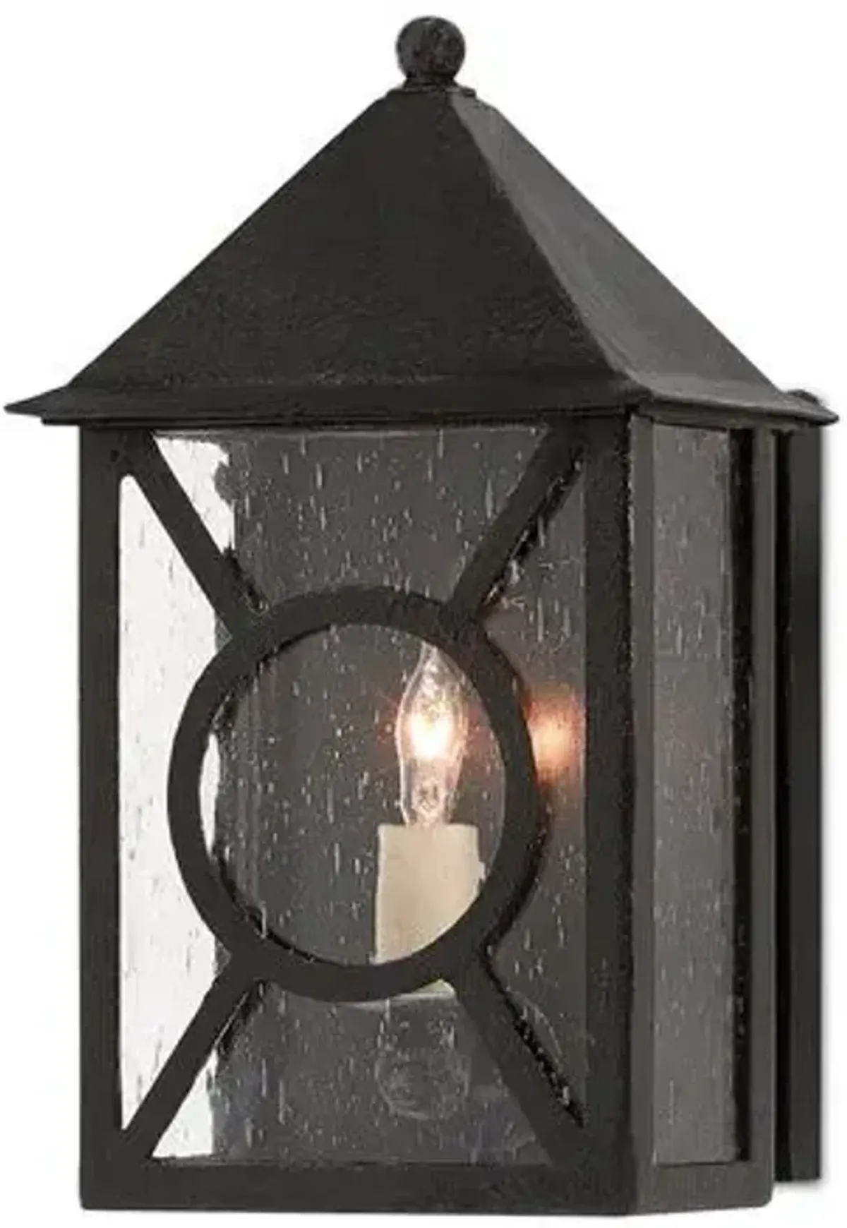 Ripley Outdoor Sconce - Midnight - Currey & Company - Black